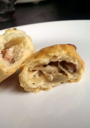 A picture of Sophie's mini chicken and bacon pasties.