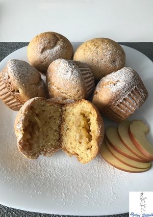 Muffin almás recept fotója
