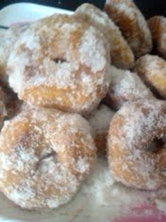 A picture of sweet potato doughnut fritters.