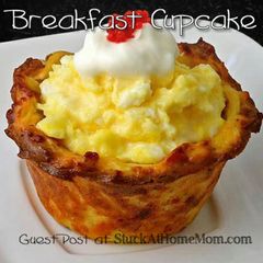 A picture of Breakfast Cupcakes from StuckathomeMom.com.