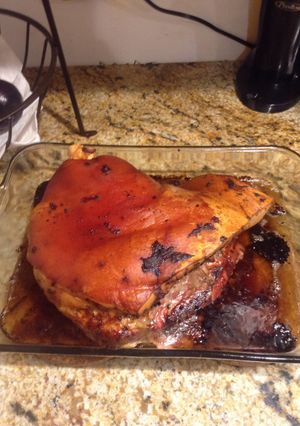 A picture of Puerto Rican Roast Pork Shoulder.