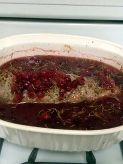 A picture of Cranberry Glazed Pork Tenderloin.