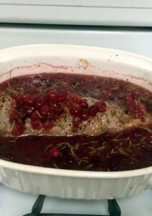 A picture of Cranberry Glazed Pork Tenderloin.