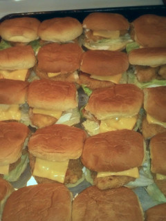 A picture of Chicken finger sliders.