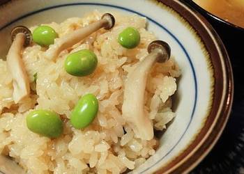 Easy Fast Cooking Easy Shimeji Mushroom  Edamame Sticky Rice Delicious Steady