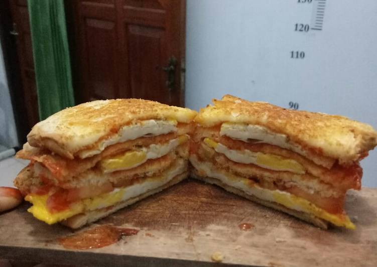 Cara Gampang Menyiapkan Sandwich mini/ gampang/ kenyang/sandwich 4 layer/menu diet Anti Gagal