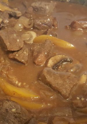 A picture of Smothered steak bomb.