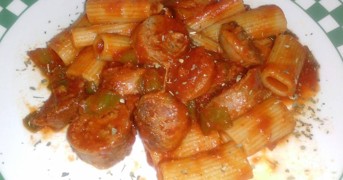 Rigatoni w/ Green Peppers, Italian Sausage and Garlic Recipe by