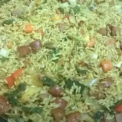 A picture of Nasi goreng or savoury rice.