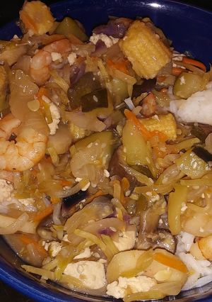 A picture of Shrimp and Tofu Stir-Fry.