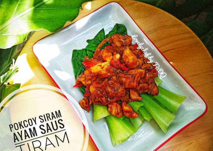 Pokcoy Siram Ayam Saus Tiram