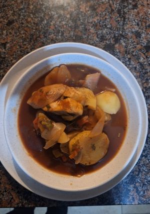 Una foto de Chupín de pez gallo a la cacerola (sin aceite) 🐟🍅
