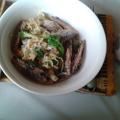 A picture of Noodles stir fry.