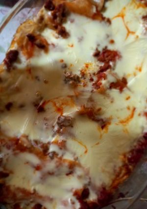 Una foto de Lasagna a la boloñesa