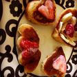 Pancakes Filled with Banana and Strawberries