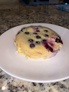A picture of Lemon Blueberry Pudding Cake.