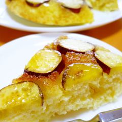 A picture of Sweet Potato Cake using a Frying Pan and Pancake Mix.