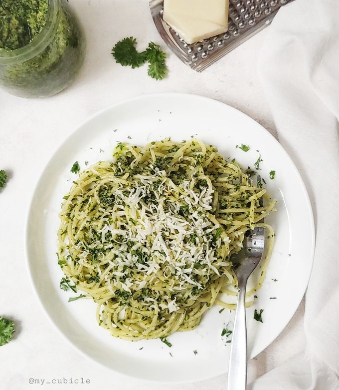 Pasta Pesto Krim Keju