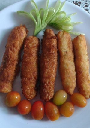 Hình của món Khoai Tây Bọc Cá Ngừ Chiên Giòn.