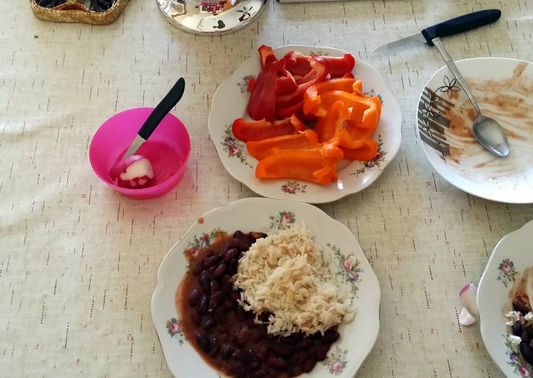Red kidney beans and rice