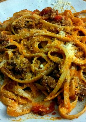 A picture of Fettucini Marinara Pasta.