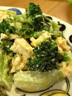 A picture of Broccoli and Scrambled Egg Mayonnaise Salad.