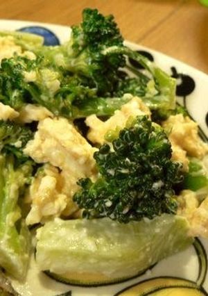 A picture of Broccoli and Scrambled Egg Mayonnaise Salad.