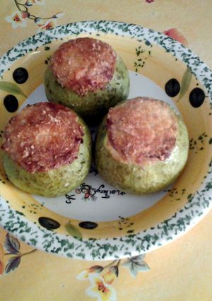 A picture of stuffed marrows.