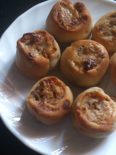 A picture of Spicy mashed potatoes pinwheel.