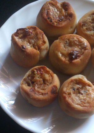 A picture of Spicy mashed potatoes pinwheel.
