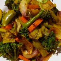 A picture of Mix veggies fry.