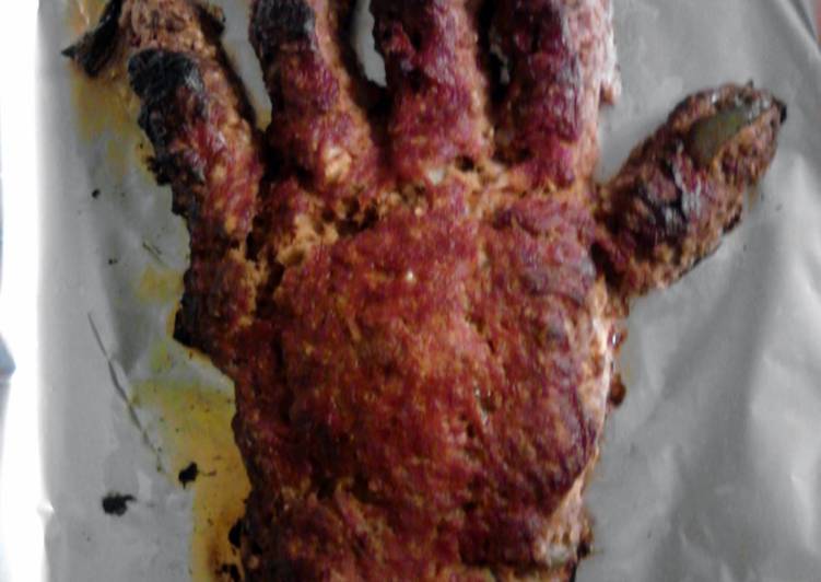 Step by Step Guide to Make Favorite Meaty Meatloaf Foot / Hand Halloween