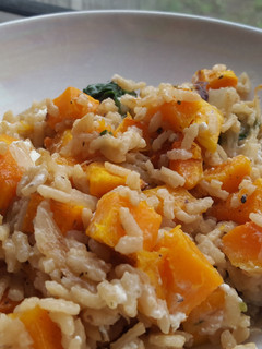 A picture of Butternut Squash and Spinach Risotto.