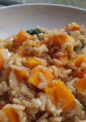 A picture of Butternut Squash and Spinach Risotto.