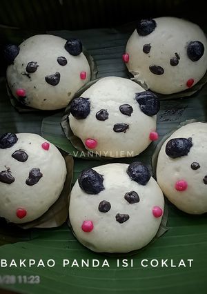 Foto resep Bakpao Panda isi Coklat