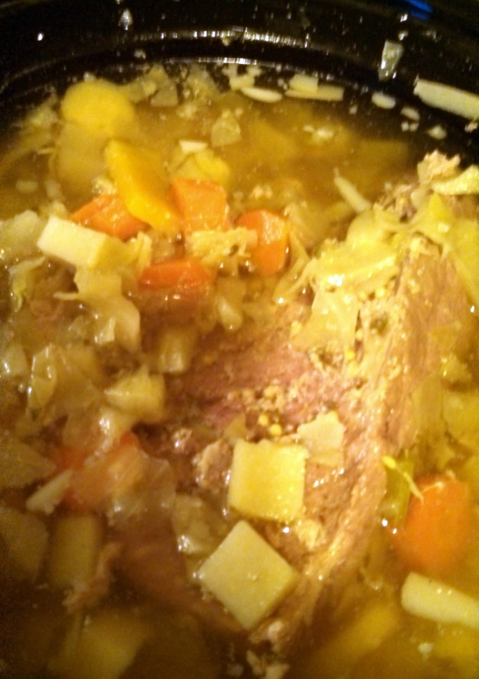 A picture of Corn Beef and Cabbage.