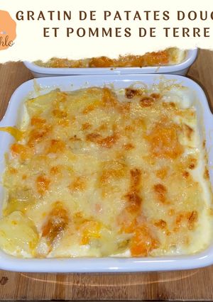 Une photo de Gratin de patates douces et pommes de terre
