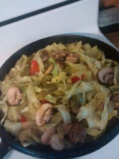 A picture of Fried Curry Cabbage.