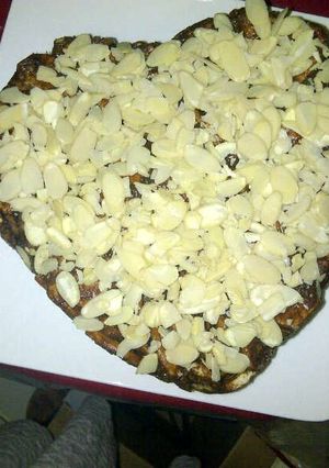 A picture of carla's chocolate biscuit cake.