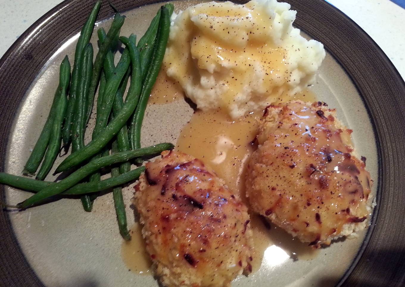 Oven Baked Chicken Croquettes modified from Diana Rattray's recipe on southernfood.com