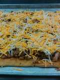 My corn carnitas pizza
