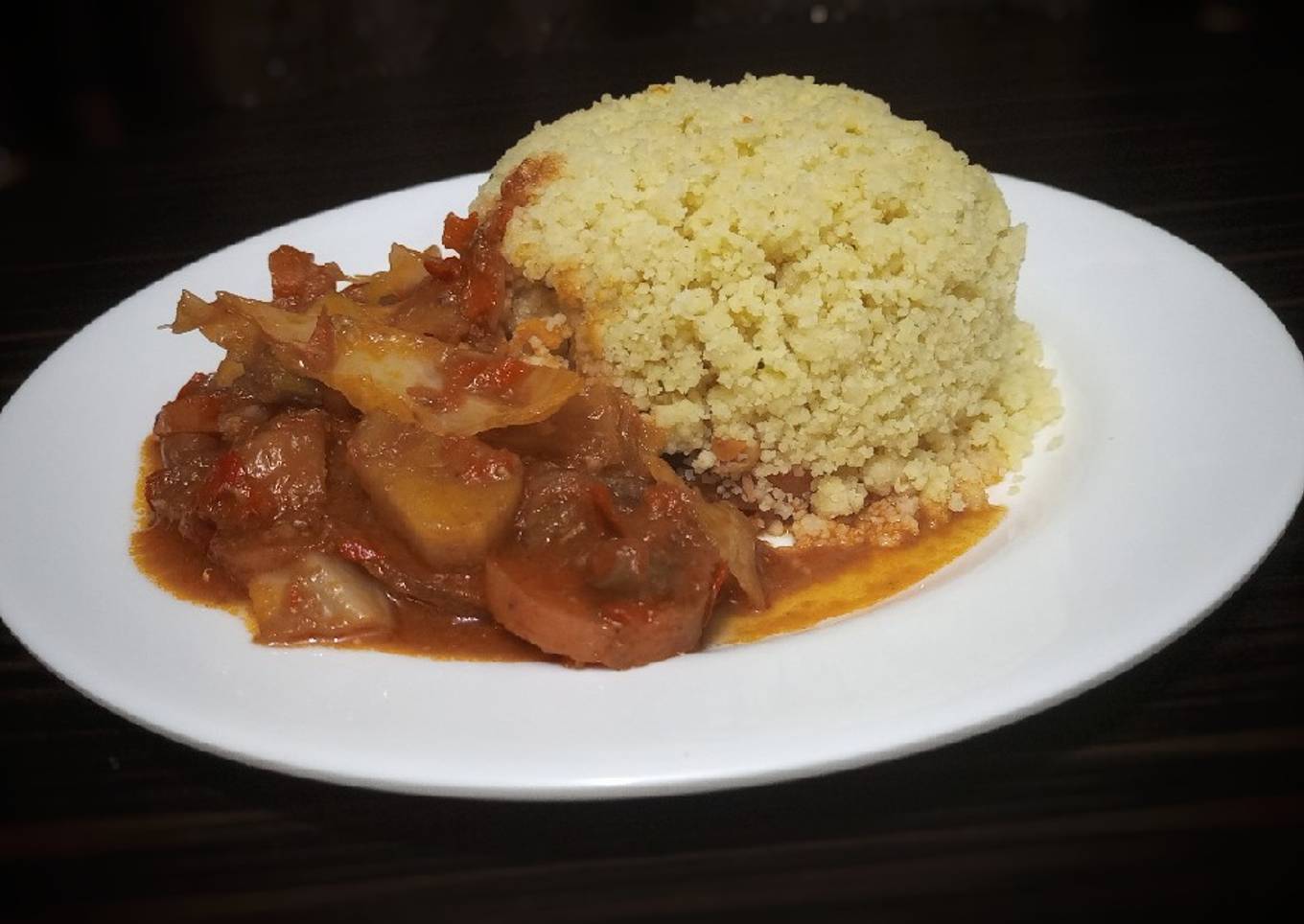 Cous cous with vegetables soup