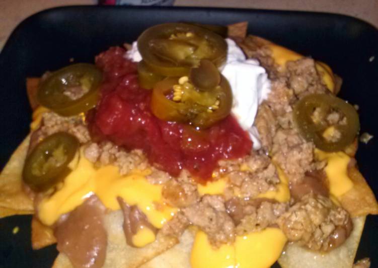 Easy Turkey Nachos w/ homemade shells