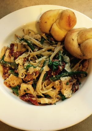 A picture of Creamy Pesto Fettuccine.