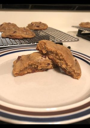 A picture of Soft Chocolate Chip Cookies.