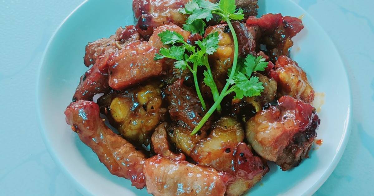 Cách Làm Món Sườn non rim mặn của Nguyễn Bích - Cookpad