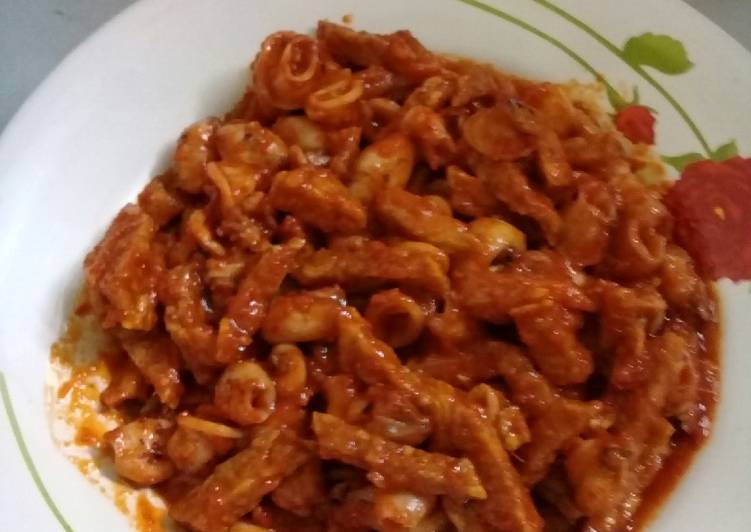 Langkah Mudah untuk mengolah Balado cumi tempe goreng yang nikmat
