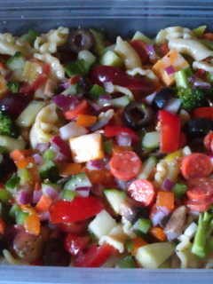 A picture of Garden supreme pasta salad.