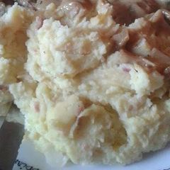 mash potato with bacon and philadelphia! A picture of mash potato with bacon and philadelphia!.