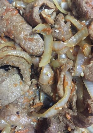 Una foto de Bistec en salsa de soya